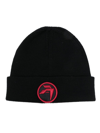 Ambush Foldable Ribbed Knit Wool Beanie In Black
