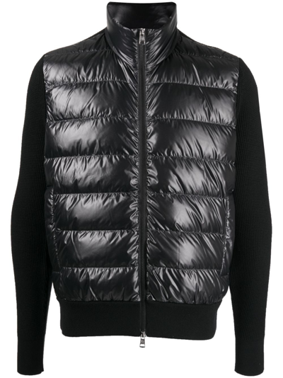 Moncler Logo-patch Padded Jacket In Blue