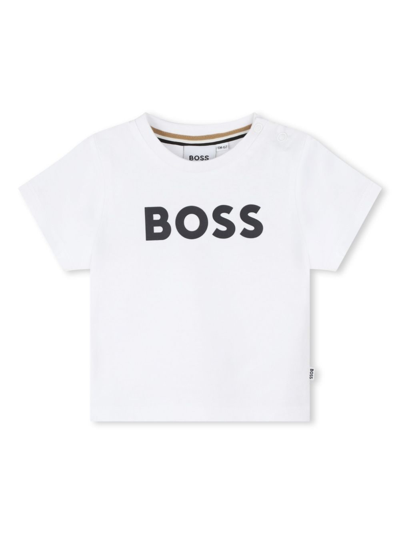 Bosswear Babies' T-shirt Mit Logo-print In White