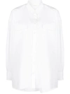 Armarium Leo Button-front Shirt With Cargo Pockets In White
