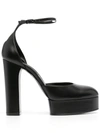 Casadei Black Patent Leather Pumps With Platform In Black