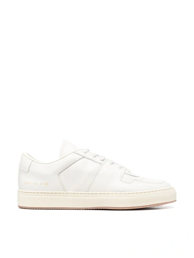 Common Projects Decades Low Leather Trainer In White