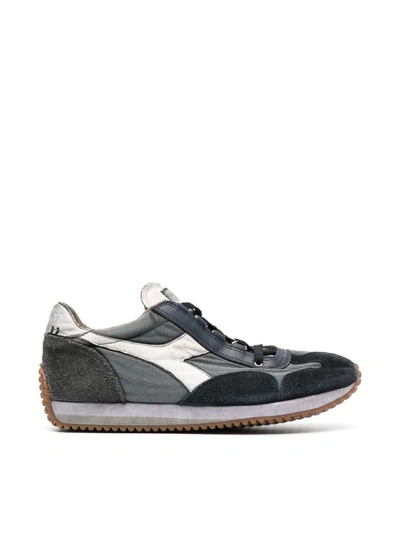 Diadora Equipe H Dirty Stone Wash Evo Sneaker Shoes In Grey