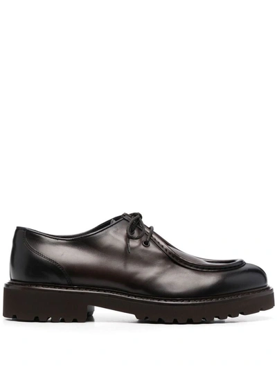 Doucal's Deco Broadside Shoes In Brown