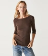 Michael Stars Dot 3/4 Sleeve Tee In Java