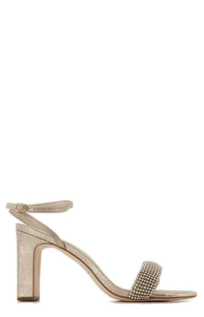 Loeffler Randall Shay 80mm Rhinestone-embellished Sandals In Platinum