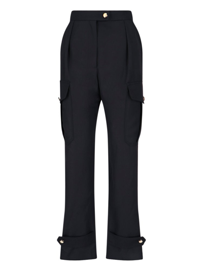 Alexander Mcqueen Tailored Cargo Trousers In Blue