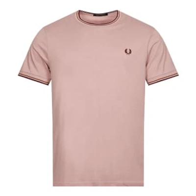 Fred Perry Twin Tipped T-shirt In Pink
