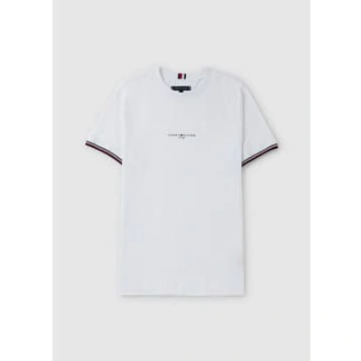 Tommy Hilfiger Mens Tommy Logo Tipped T-shirt In White
