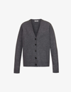 Jil Sander V-neck Wool Cardigan In Grey