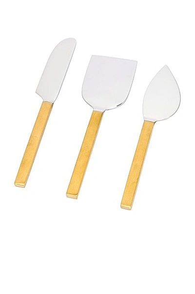 Hawkins New York Simple Cheese Knives In Plated Steel