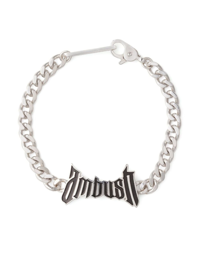 Ambush Logo-charm Chain Bracelet In White