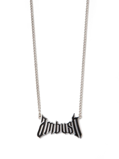 Ambush Logo-charm Chain-link Necklace In Silver