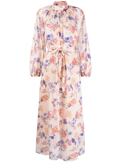 Forte Forte Belle De Jour Floral-print Dress In Neutrals