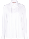 Valentino Scarf-detail Cotton Poplin Shirt In White