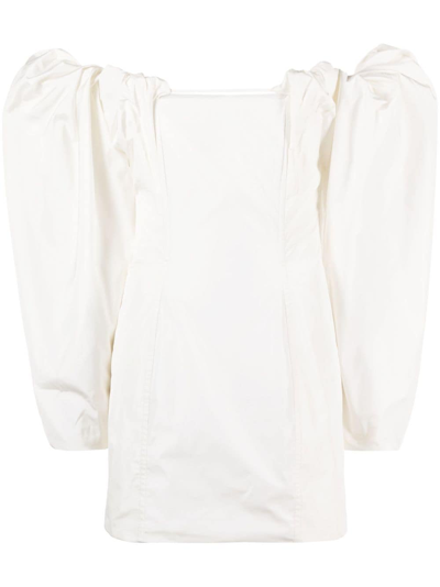 Jacquemus La Robe Taffetas Crepe Mini Dress In Off_white