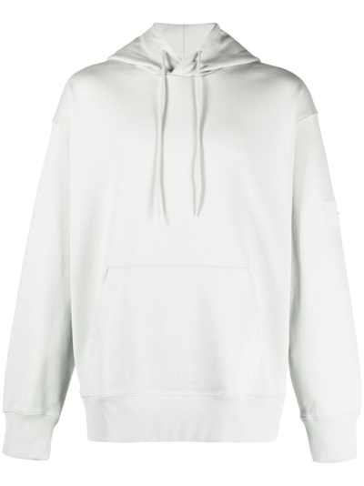 Y-3 Logo-patch Organic Cotton Hoodie In Grey