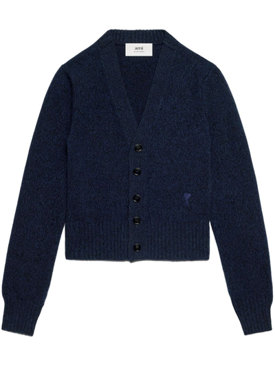 Ami Alexandre Mattiussi Ami De Coeur Cardigan In Blue