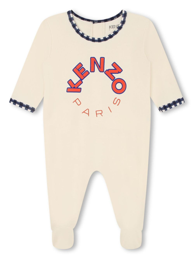 Kenzo Babies' Logo-print Pyjama Set In Blue