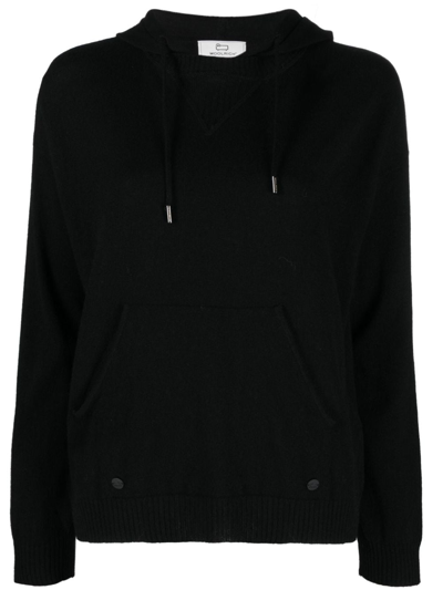 Woolrich Drawstring-hooded Jumper In Black