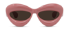 Loewe Fashion Show Inflatable Lw 40097i 72e Oval Sunglasses In Brown