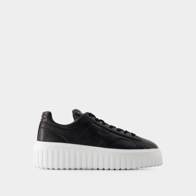 HOGAN SNEAKERS H-STRIPES ALLACCIATO - HOGAN - CUIR - NOIR