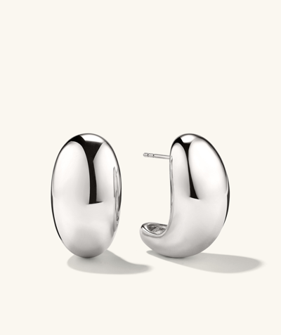 Mejuri Mega Dome Earrings Silver