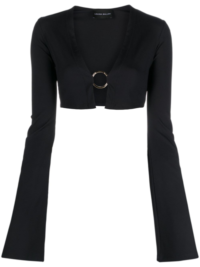 Louisa Ballou Black Classic Cardigan