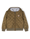 MOSCHINO TEDDY BEAR-PATCH QUILTED JACKET