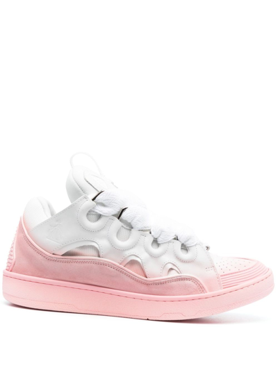 Lanvin Curb Gradient-effect Trainers In Pink