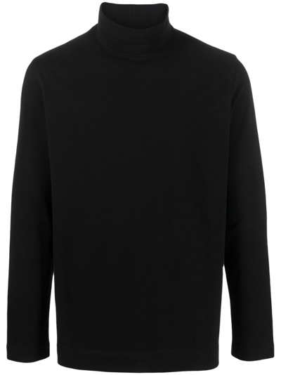 Circolo 1901 Roll-neck Cotton T-shirt In Black