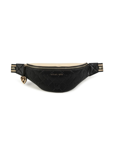 Michael Kors Kids' Embossed-logo Bum Bag In Black