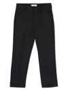 Golden Goose Logo-patch Straight-leg Trousers In Blue