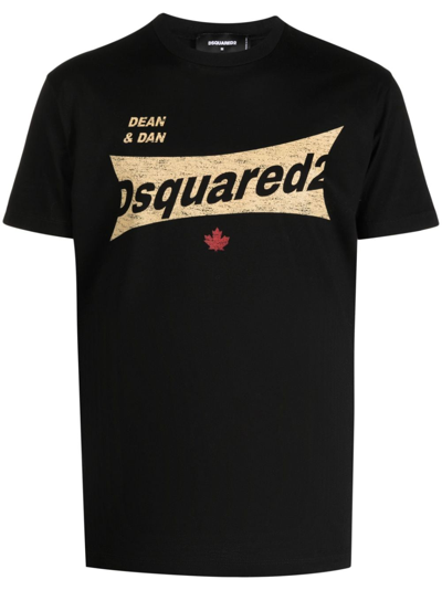 Dsquared2 Logo-print Cotton T-shirt In Black