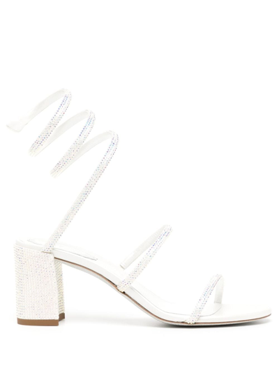 René Caovilla Cleo 80mm Crystal-embellished Sandals In White