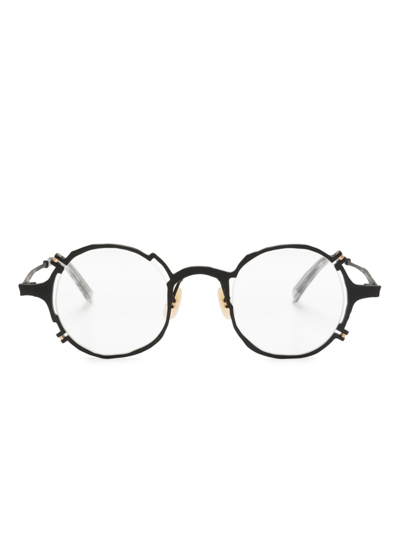 Masahiromaruyama Asymmetric Round-frame Glasses In Black