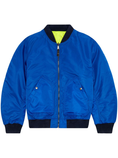 Diesel Zip-up Bomber Jacket In Blue