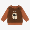 Stella Mccartney Bear-print Fleece Sweatshirt In Brown