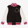 Stella Mccartney Black Logo-embroidered Bomber Jacket
