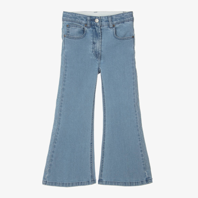 Stella Mccartney Kids' 弹力棉质牛仔裤 In Denim