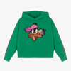 MONNALISA GIRLS GREEN LOONEY TUNES COTTON HOODIE