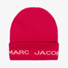 MARC JACOBS MARC JACOBS GIRLS PINK KNITTED BEANIE HAT