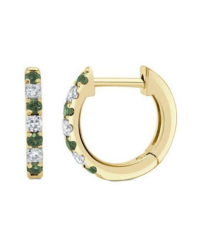 SABRINA DESIGNS SABRINA DESIGNS 14K 0.20 CT. TW. DIAMOND & EMERALD HUGGIE EARRINGS