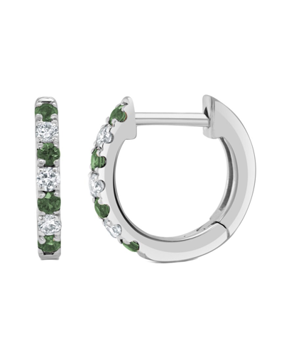 SABRINA DESIGNS SABRINA DESIGNS 14K 0.20 CT. TW. DIAMOND & EMERALD HUGGIE EARRINGS