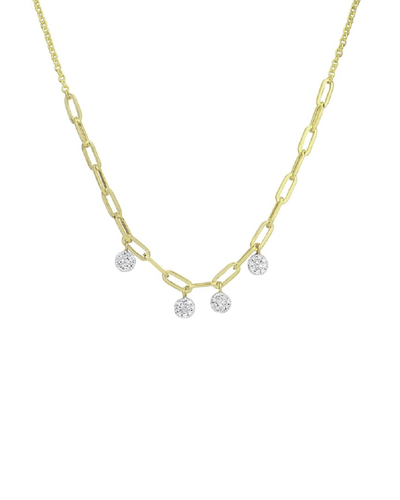 Meira T 14k 0.15 Ct. Tw. Diamond Disc Necklace