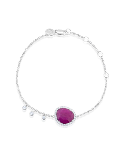 Meira T 14k 1.88 Ct. Tw. Diamond & Ruby Bracelet