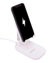 Multitasky Deluxe White Phone Holder With Charging Pad In White