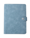 MULTITASKY MULTITASKY VEGAN LEATHER BLUE NOTEBOOK WITH STICKY NOTE RULER