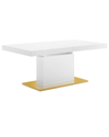 Modway Vector Expandable Dining Table In White