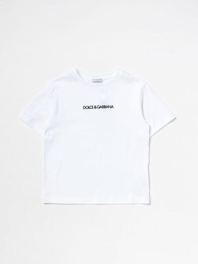 Dolce & Gabbana Kids' Cotton T-shirt In White